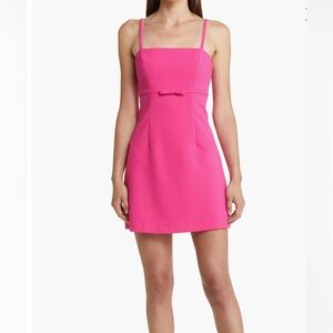 French connection mini pink dress with mini bow in the front